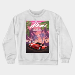 Miami Sports car Crewneck Sweatshirt